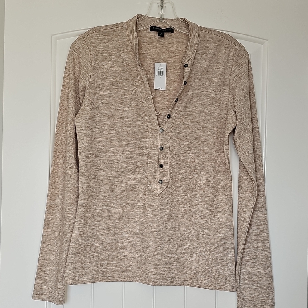 Banana Republic Tan Long Sleeve Tee